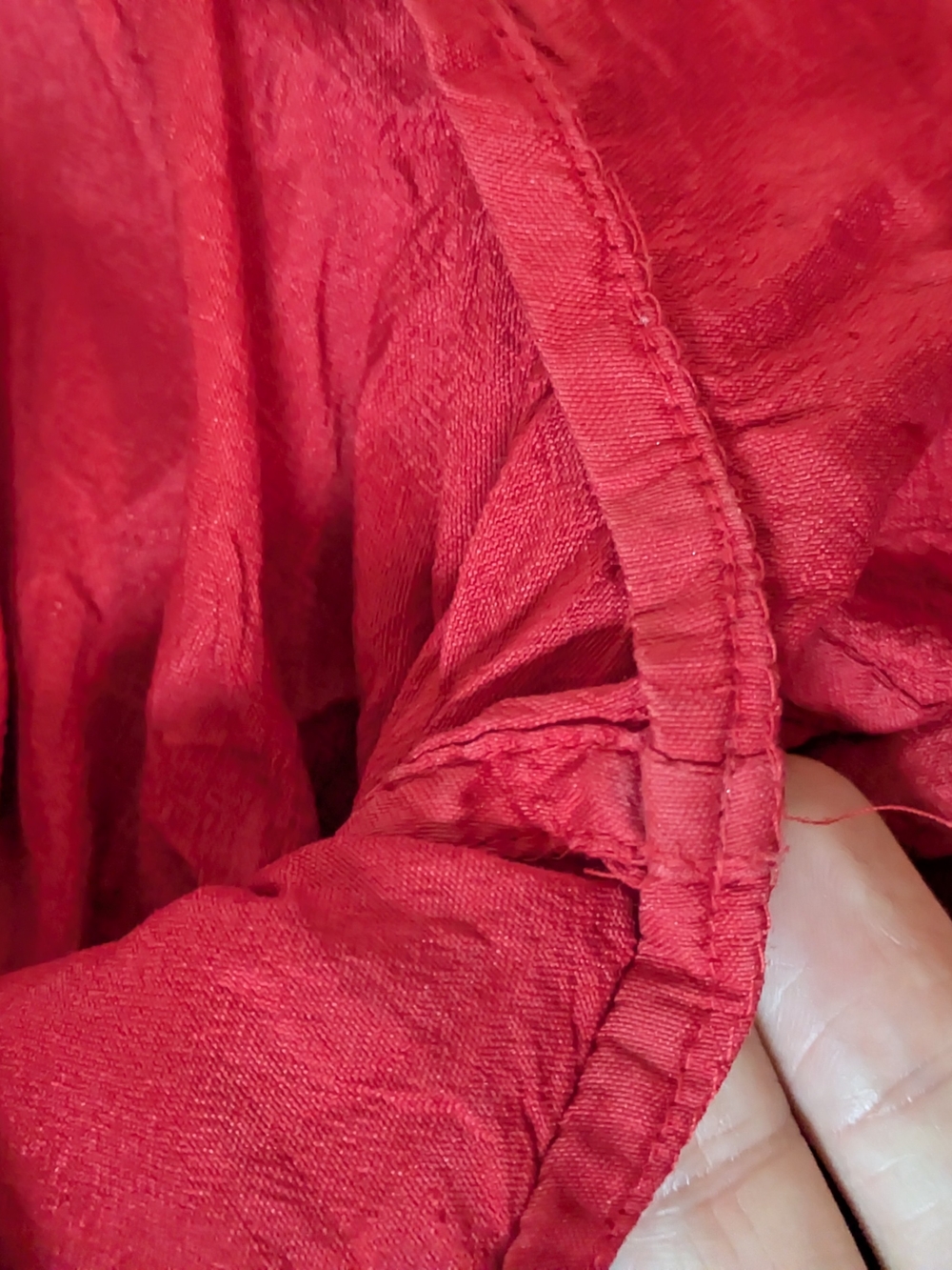Red Button-Front Tunic Top - Picture 10 of 12